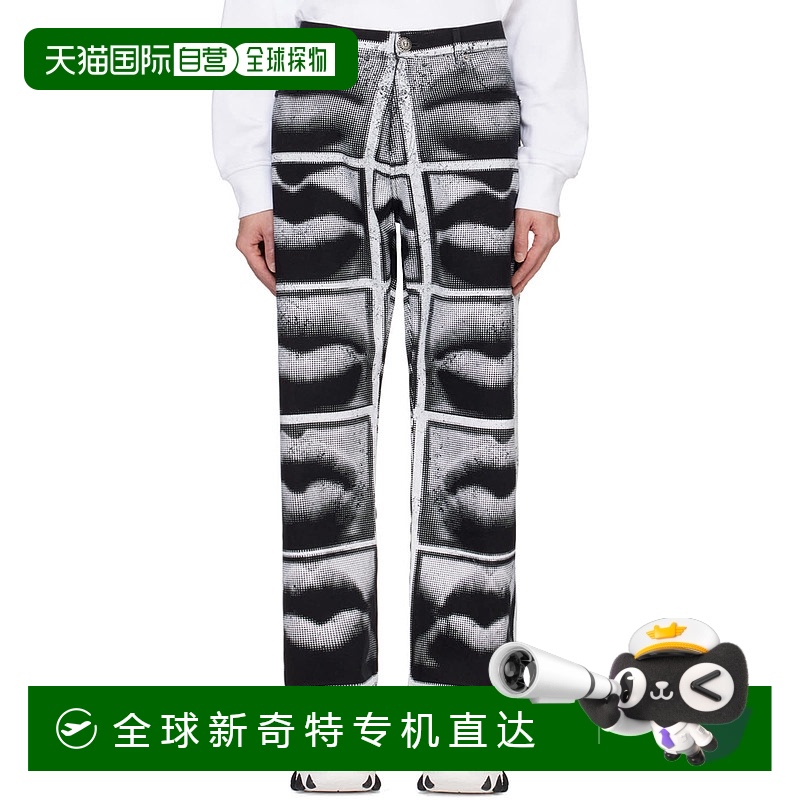 香港直邮潮奢 Balmain 巴尔曼 男士 黑色 & 白色 Lips Print Loos