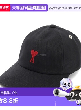 韩国直邮AMI BFUCP006 CO0051 001 Signature链缝心形标志棒球帽