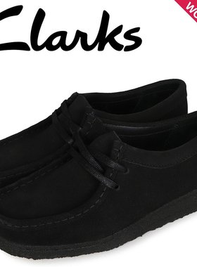 日本直邮Clarks其乐 袋鼠靴女式 WALLABEE 黑色 26155522