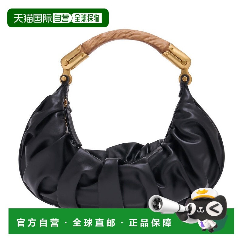 1h可退 香港直邮潮奢 Balmain 巴尔曼 女士 中 Ebene 褶飾單肩包