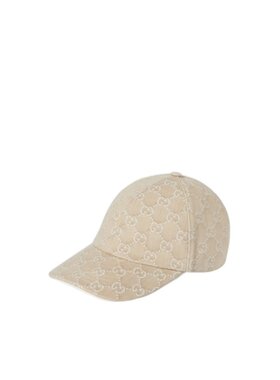 GUCCI 女士帽子 8362243HBDF9577 AW2025 花色 GG 牛仔棒球帽