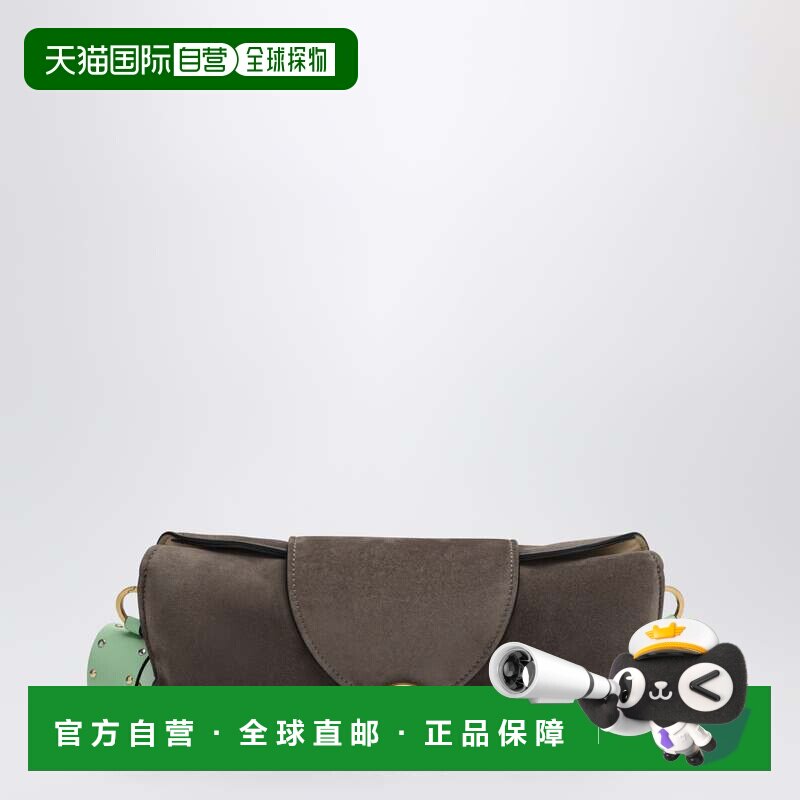 香港直邮versace 范思哲 女士 Vivian 绒面革小包(taupe/mint) 10