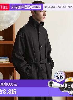 1h可退 日本直邮PUBLIC TOKYO男装Super140s羊毛宽松立领大衣 双