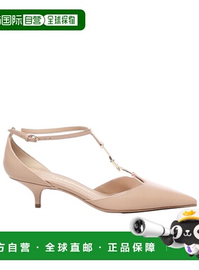 1h可退 香港直邮FERRAGAMO/菲拉格慕 女士 F 扣 T 型带高跟鞋 25F