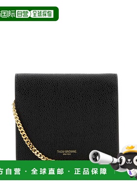 香港直邮Thom Browne 汤姆 布朗 女士 黑色皮革卡套 FAW103A98001