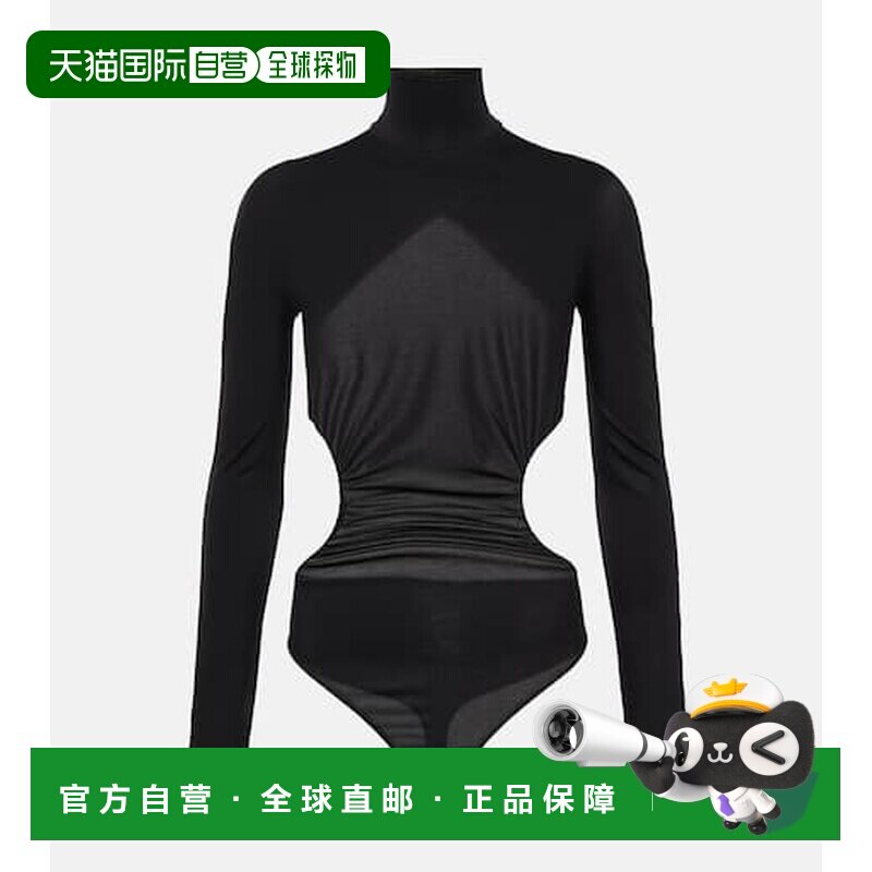 香港直邮Wolford 女士 x N21 剪口高领连体衣 001【付后1h可退】