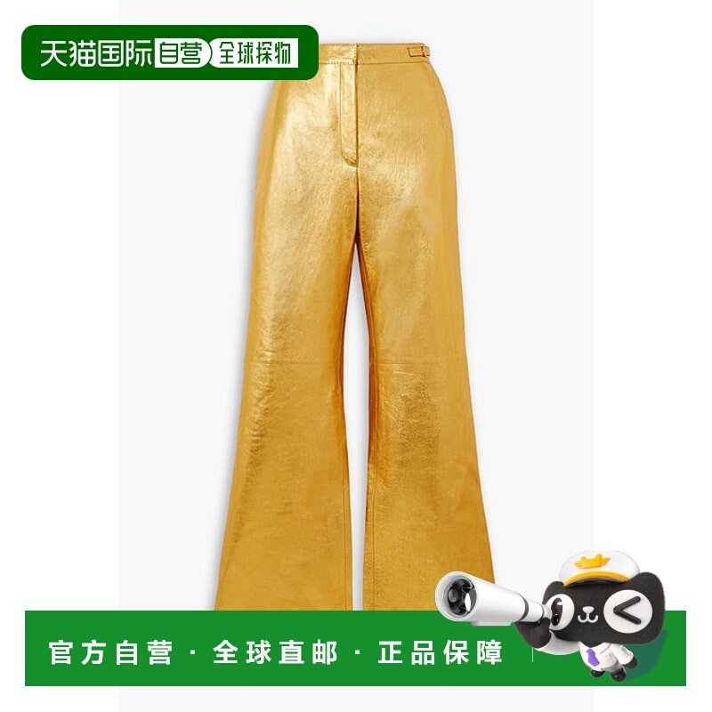 香港直邮Gabriela Hearst 女士 Vesta 金属感皮革阔腿裤 2232190L