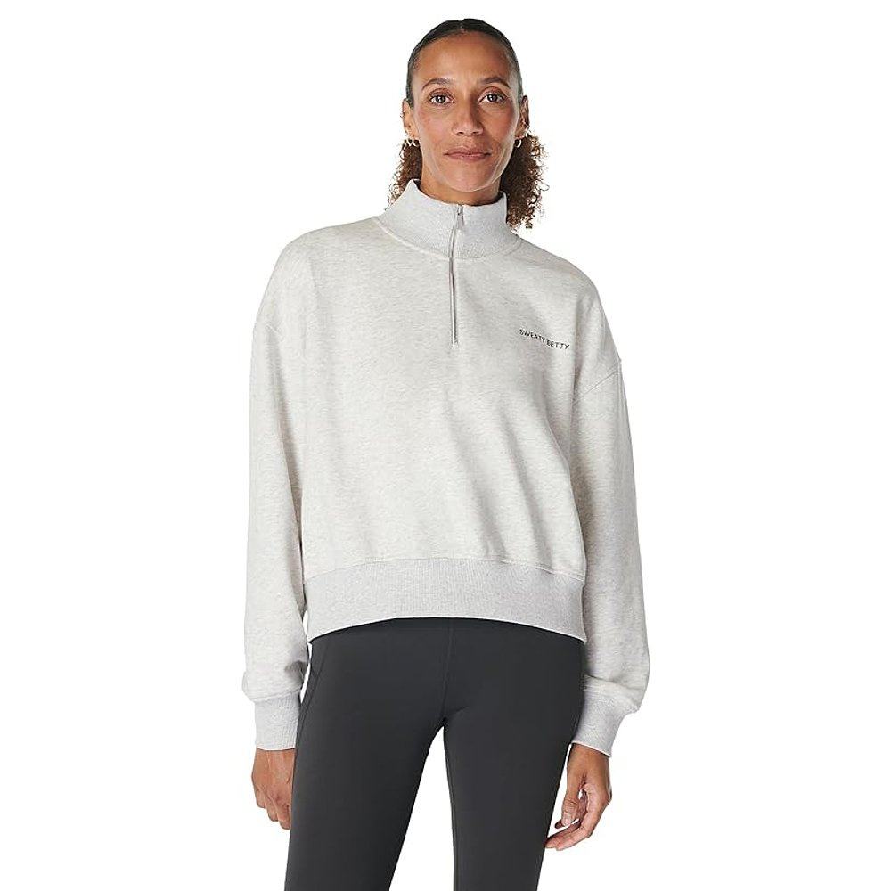 潮奢 sweaty betty 女士 Revive 短款半拉链卫衣