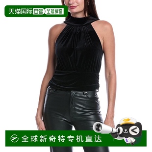 黑色 自营 Bellatrix丝绒上衣 all 美国奥莱直发 saintsAllSaints