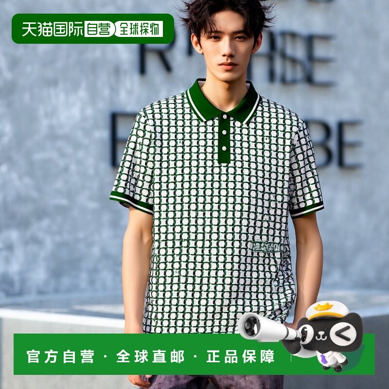 韩国直邮MALBON GOLF男士T恤M4221PTS23GRN Patten polo T男装