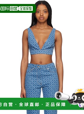 1h可退 香港直邮潮奢 Rabanne 女士 蓝色印花上装 23PCTO520CO046