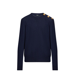AW2025 香港直邮BALMAIN FH1KD010KI876AJ 针织衫 蓝色 男士