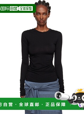 1h可退 香港直邮Our Legacy 女士 黑色 Strain Slim 长袖 T 恤 W4