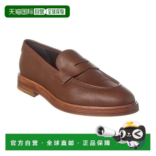 自营 ISAIA 皮革乐福鞋 - 棕色 美国奥莱直发豆豆鞋一脚蹬