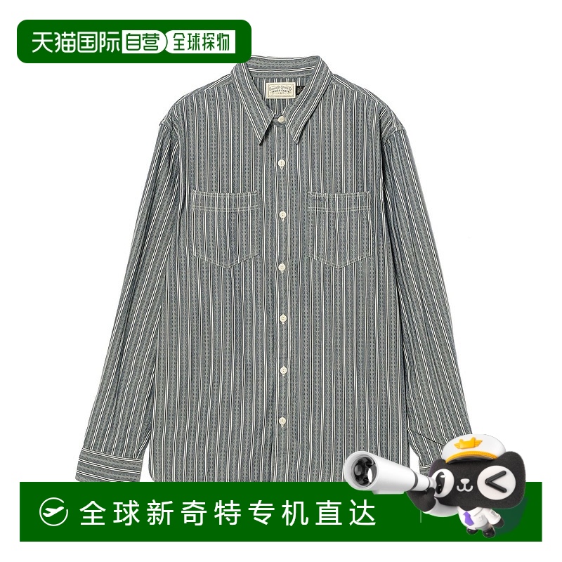 1h可退日本直邮Double RL男士条纹工装衬衫 38111896770新款