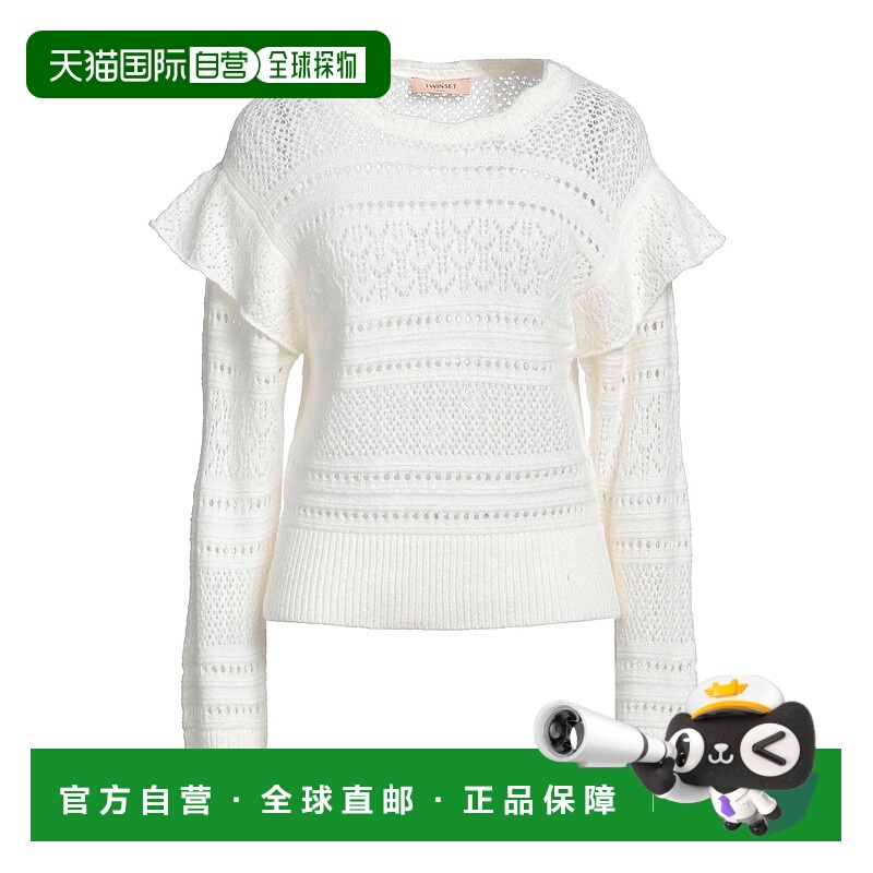 香港直邮潮奢 Twinset 女士 毛衣 white白色 舒适时尚羊毛