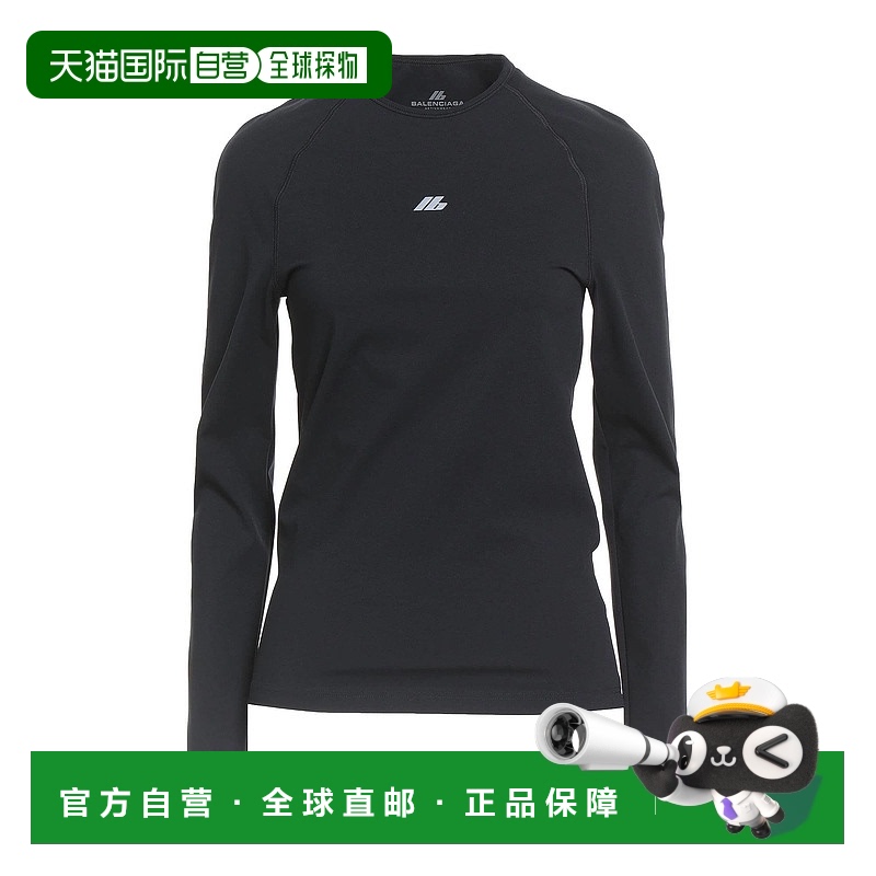 1h可退 香港直邮潮奢 Balenciaga 巴黎世家 女士 T恤 black黑色