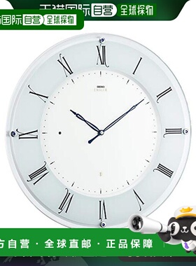 【日本直邮】SEIKO精工 EMBLEM电子挂钟 351x30mm 白色 HS548W