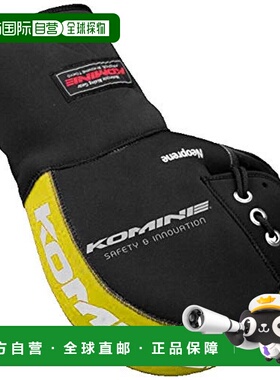 【日本直邮】KOMINE摩托车用配件骑行手套黑色/黄色AK-049422