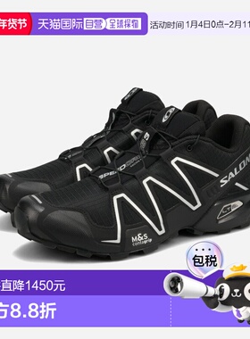 日本直邮SALOMON SPEEDCROSS 3 男士低帮运动鞋 黑色/FTW 银色/黑
