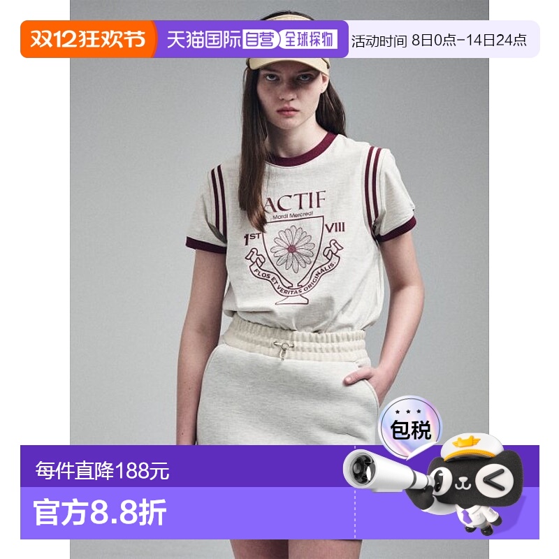 韩国直邮MARDI MERCREDI ACTIF 女士女装T恤COLOR BLOCK T SHIRT