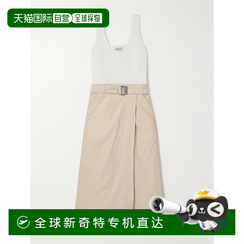 1h可退 香港直邮潮奢 Simkhai 女士 Camden 束带亚麻混纺弹性针织