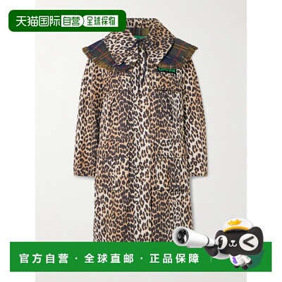 1h可退 香港直邮barbour 巴伯尔 女士 + GANNI shell 连帽荷叶边