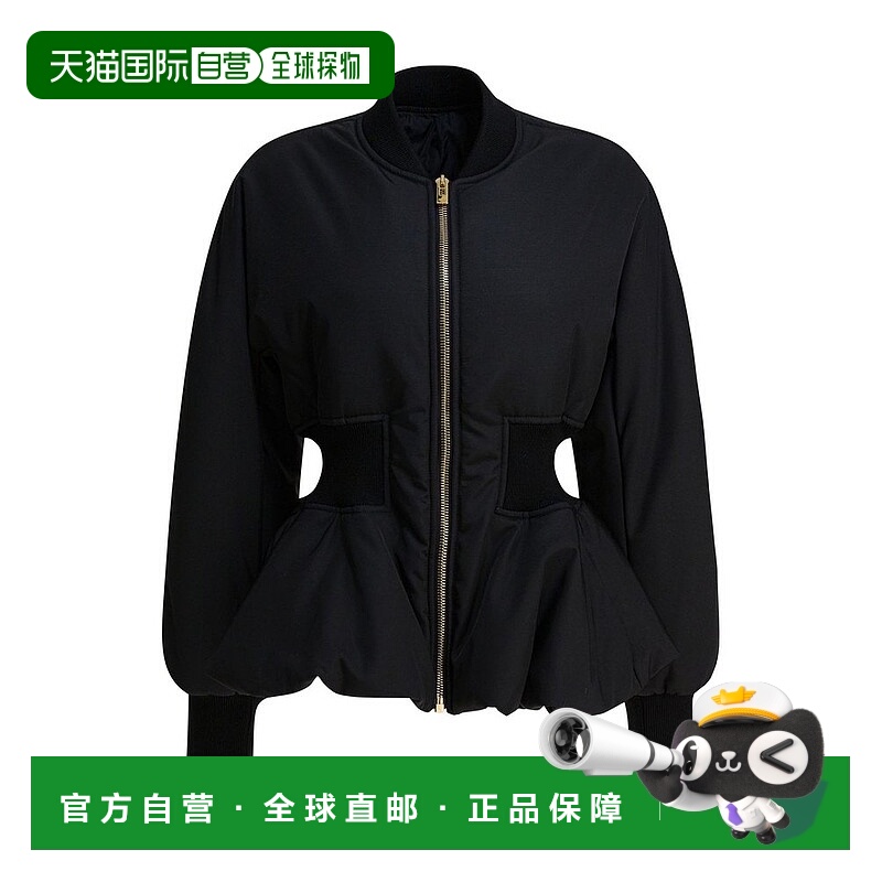 1h可退 香港直邮alaia 女士 拉鍊飛行員夾克 AA9V1182W120C