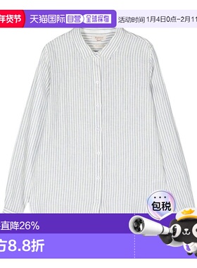 香港直邮barbour 巴伯尔 女士 海軍藍條紋領長袖襯衫 LSH1315LSHB