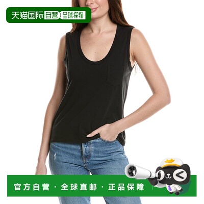 自营James Perse Pocket Tank - black 美国奥莱直发背心