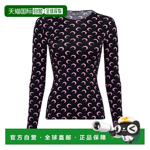 香港直邮Marine Serre 圆领长袖T恤 女装上衣WTS006ACJER0001