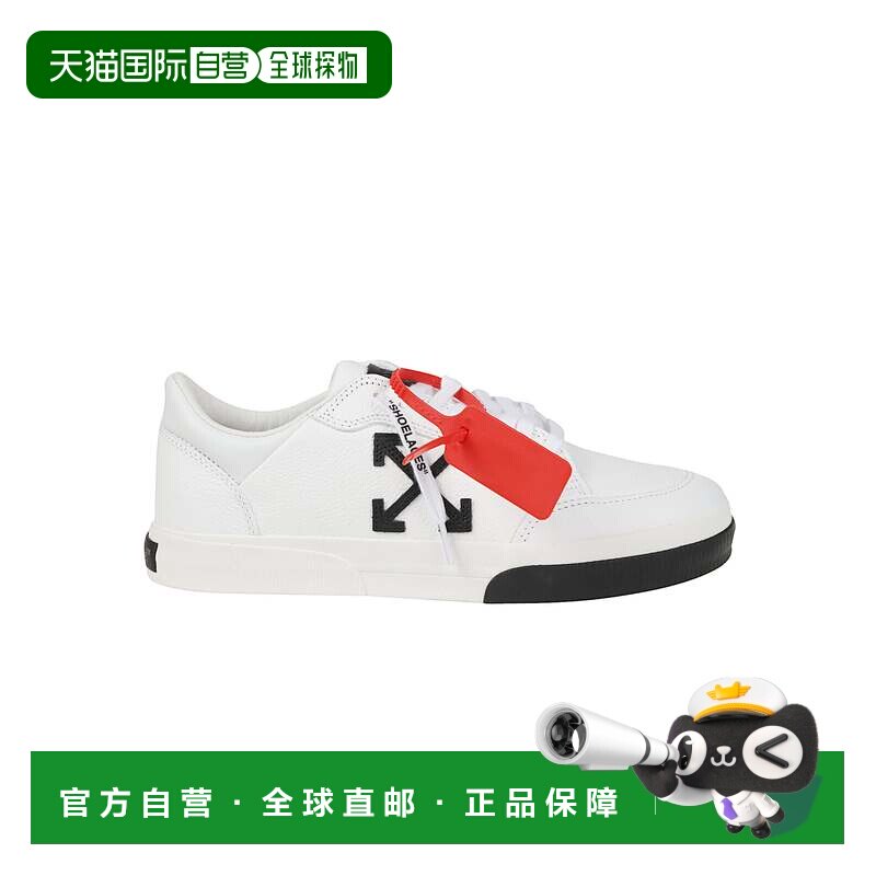 自营off-white新款低硫化光滑皮革低顶运动鞋-白色 美国奥莱直发图片