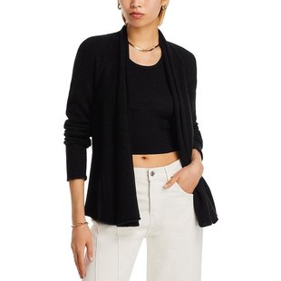 独家羊绒女装 美国直邮AQUA 100 垂坠领开前毛衣 Cashmere