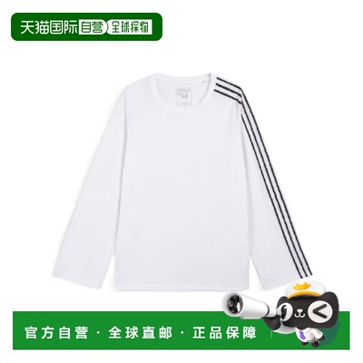 香港直邮Y-3 男士T恤 KS9747 CO 白色 Maglia Re 3S Ls In Cotone