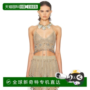25AMLI009ML0317 1h可退 香港直邮Rabanne 女士 钩花上衣