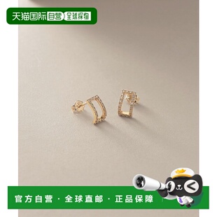 日潮跑腿COCOSHNIK K10 钻石方形耳钉 405-76689耳饰