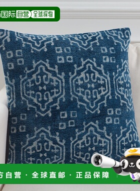 自营 Safavieh Rez 枕头 - 靛蓝 美国奥莱直发