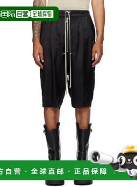 香港直邮RICK OWENS 男士短裤 RU02E1349K09 AW2025 黑色 抽绳短