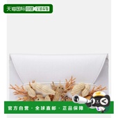 香港直邮潮奢 AQUAZZURA 女士 1h可退 Marea 拉菲草质感手包