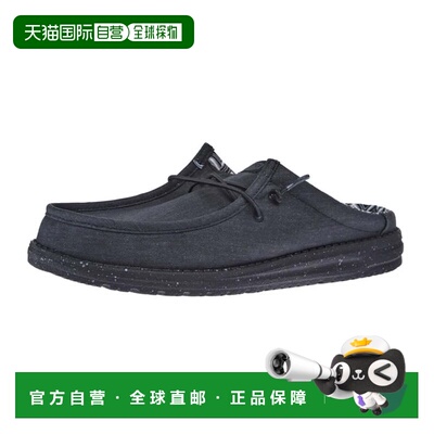自营Hey Dude Wally 41293-060 Mule MEW1733上的男士黑色帆布弹-