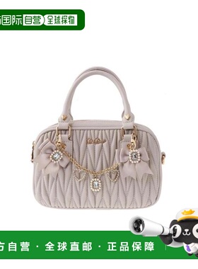 日本直邮日潮 Liz Lisa绗缝蝴蝶结饰物斜挎包353-9525-0手提包