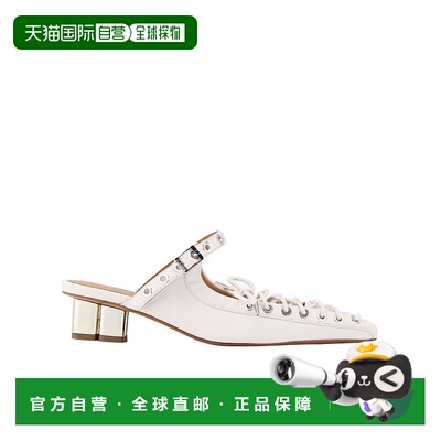 1h可退 香港直邮GANNI 甘尼 女士 灰白色系带穆勒鞋 S2966