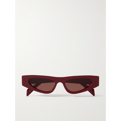 潮奢 Gucci 古驰 女士 酒红色 Cat-Eye 太阳镜 GG1779S