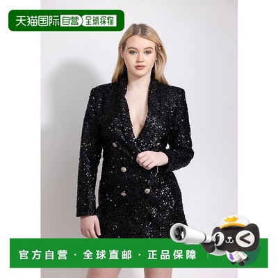 自营 BeReal 埃莉诺黑色西装外套连衣裙黑色 美国奥莱直发