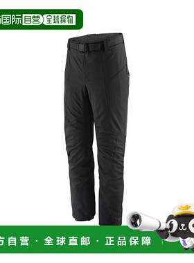 自营欧洲直邮Patagonia Upstride男士黑色聚酯纤维拉链口袋登山裤