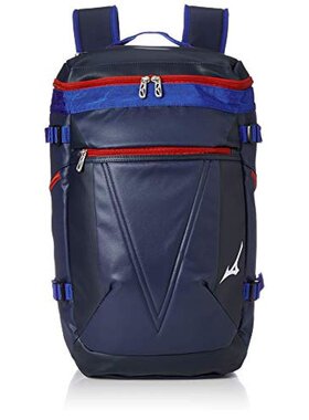 日本直邮Mizuno美津浓 双肩包 30L 藏青x红色 PC口袋 中性