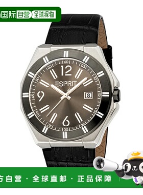 日本直邮ES1G490L0035 ESPRIT 石英深灰色男士手表