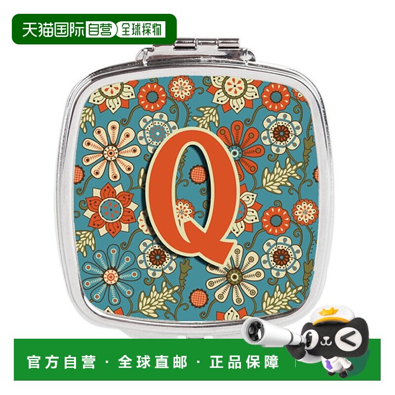自营Carolines Treasures CJ2012-QSCM 字母 Q 花复古蓝色小正品