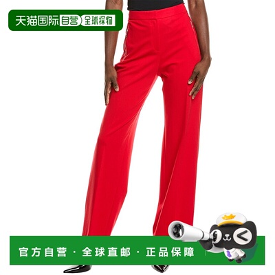 自营 BOSS Hugo BOSS Tilda长裤-红色 美国奥莱直发新款阔腿裤
