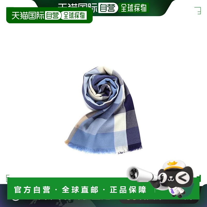 1h可退 香港直邮BURBERRY 男士围巾 80244991羊绒博柏利格纹